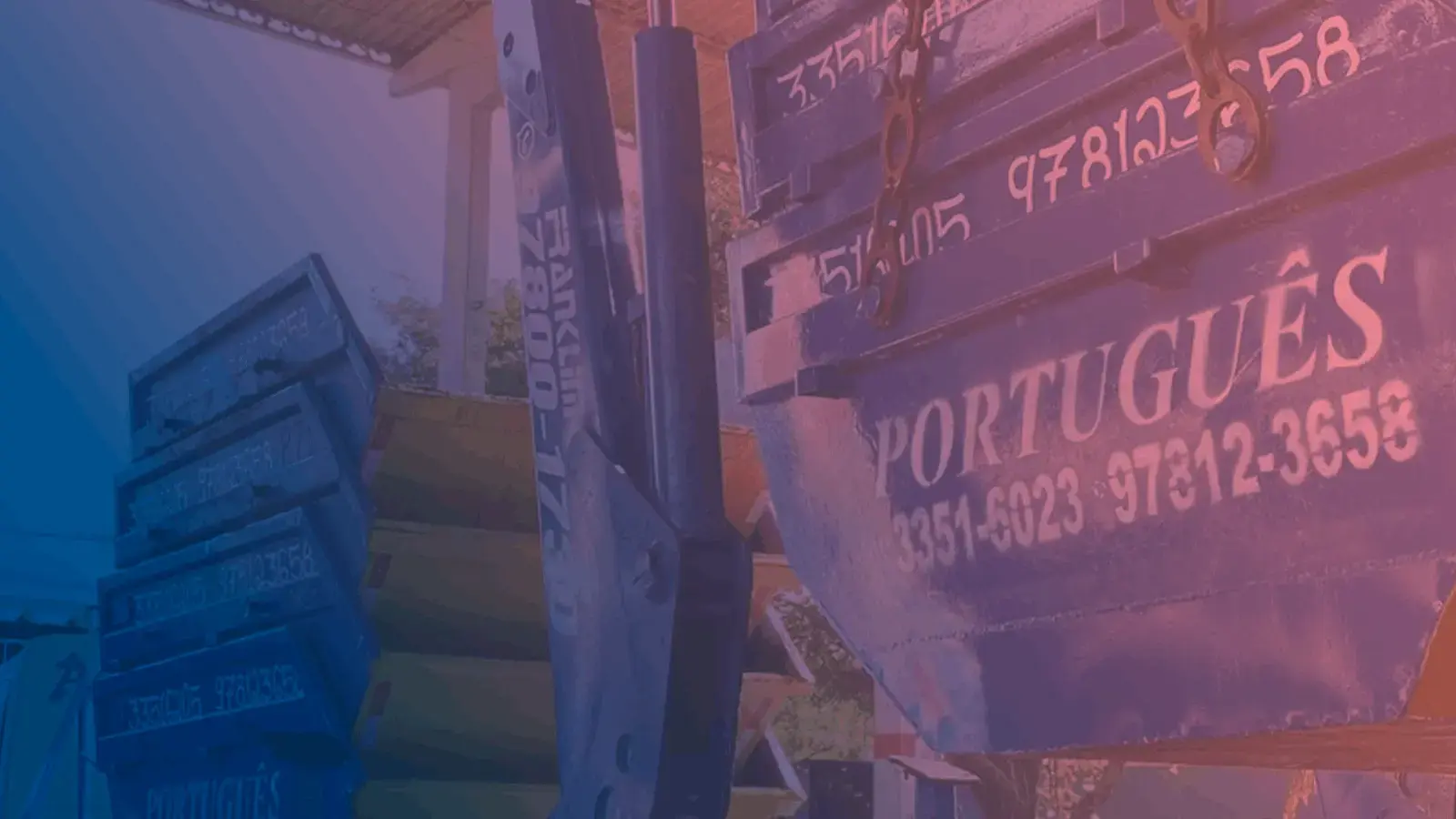 background português caçambas